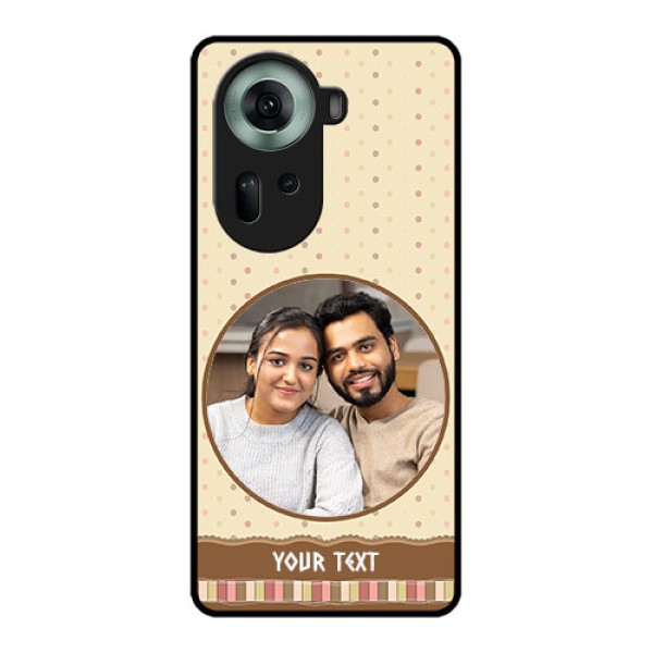 Oppo Reno 11 5G Custom Glass Phone Case - Brown Dotted Mobile Case Design Oppo Reno 11 5G Custom Glass Phone Case - Brown Dotted Mobile Case Design