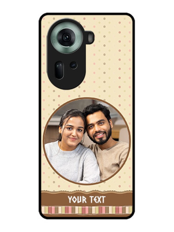 Custom Oppo Reno 11 5G Custom Glass Phone Case - Brown Dotted Mobile Case Design