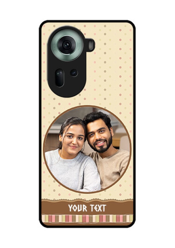 Oppo Reno 11 5G Custom Glass Phone Case - Brown Dotted Mobile Case Design