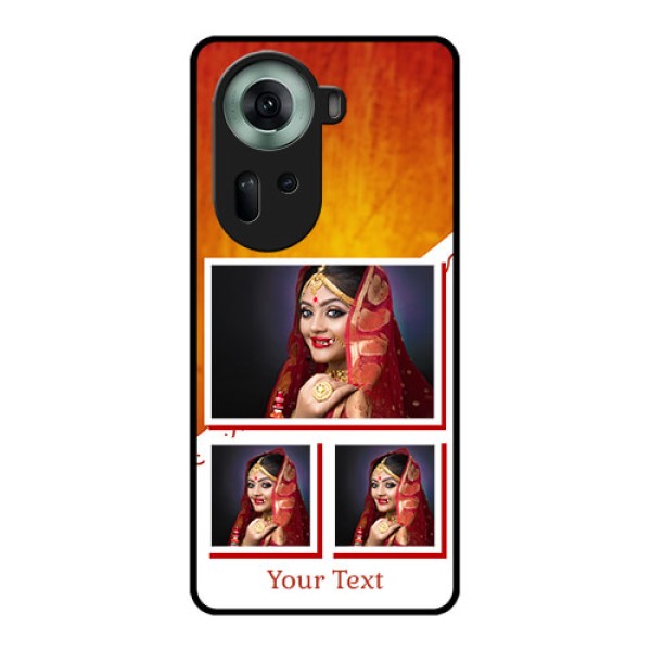 Oppo Reno 11 5G Custom Glass Phone Case - Wedding Memories Design
