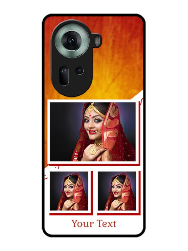 Custom Oppo Reno 11 5G Custom Glass Phone Case - Wedding Memories Design