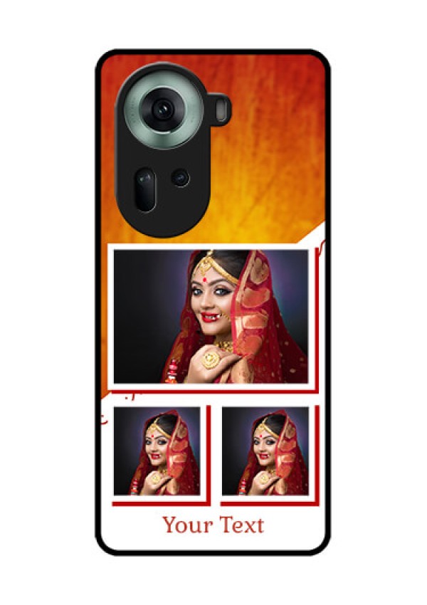 Oppo Reno 11 5G Custom Glass Phone Case - Wedding Memories Design