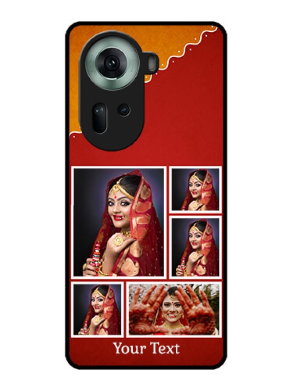 Custom Oppo Reno 11 5G Custom Glass Phone Case - Wedding Pic Upload Design