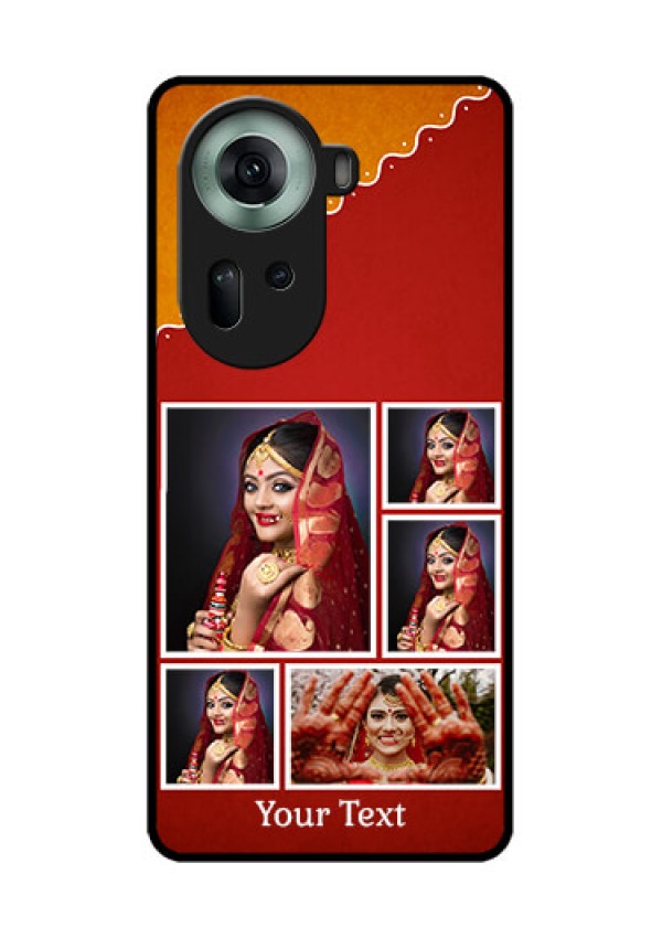 Oppo Reno 11 5G Custom Glass Phone Case - Wedding Pic Upload Design