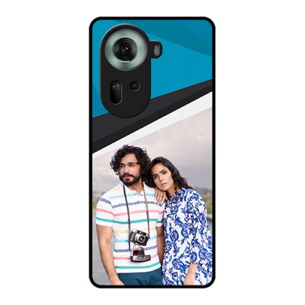 Oppo Reno 11 5G Custom Glass Phone Case - Simple Pattern Photo Upload Design Oppo Reno 11 5G Custom Glass Phone Case - Simple Pattern Photo Upload Design