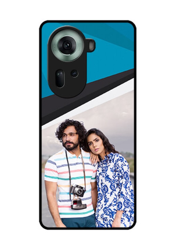 Oppo Reno 11 5G Custom Glass Phone Case - Simple Pattern Photo Upload Design