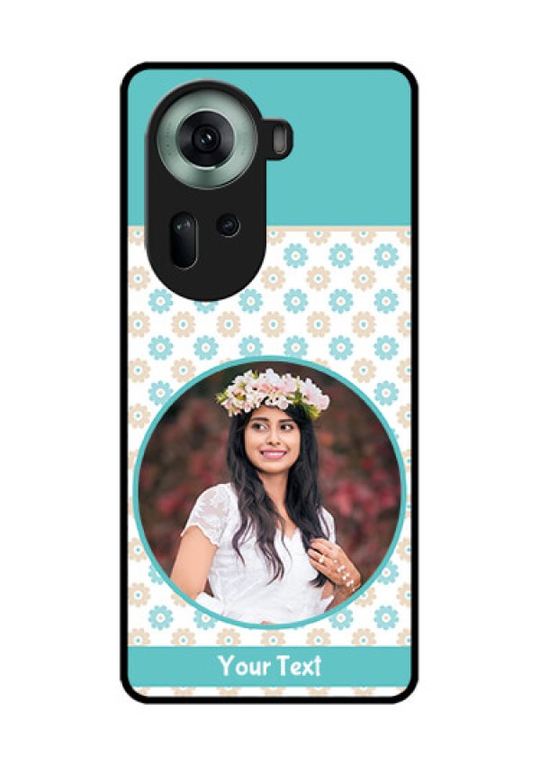 Oppo Reno 11 5G Custom Glass Phone Case - Beautiful Flowers Design