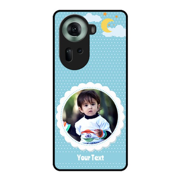 Oppo Reno 11 5G Custom Glass Phone Case - Violet Pattern Design