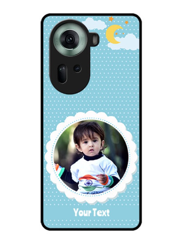 Custom Oppo Reno 11 5G Custom Glass Phone Case - Violet Pattern Design