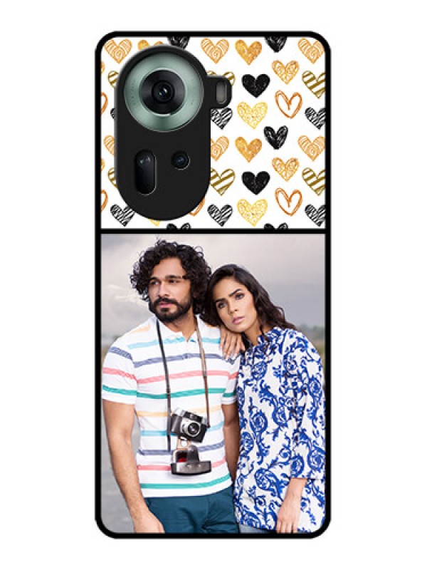 Custom Oppo Reno 11 5G Custom Glass Phone Case - Love Symbol Design