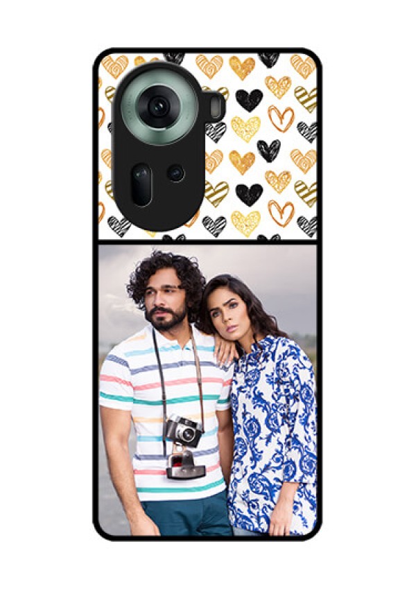 Oppo Reno 11 5G Custom Glass Phone Case - Love Symbol Design