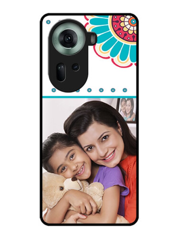 Custom Oppo Reno 11 5G Custom Glass Phone Case - Flower Design