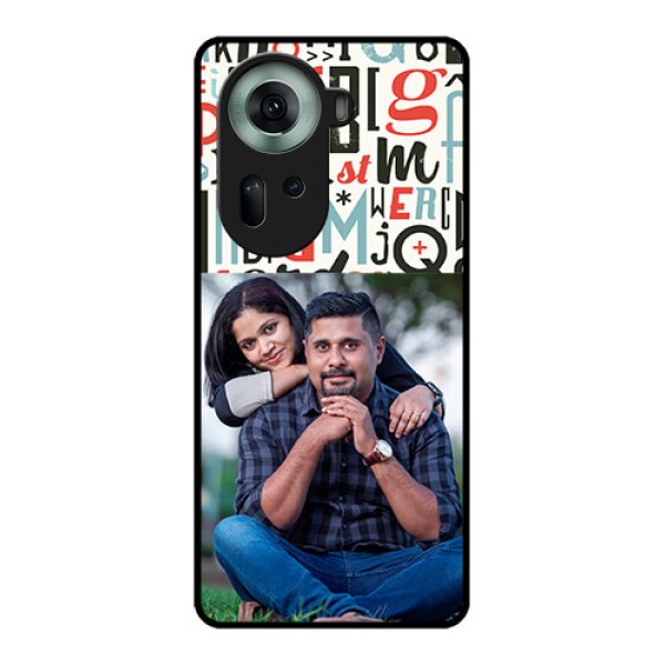 Oppo Reno 11 5G Custom Glass Phone Case - Alphabet Design