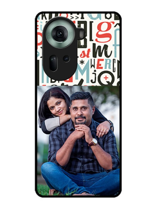 Custom Oppo Reno 11 5G Custom Glass Phone Case - Alphabet Design