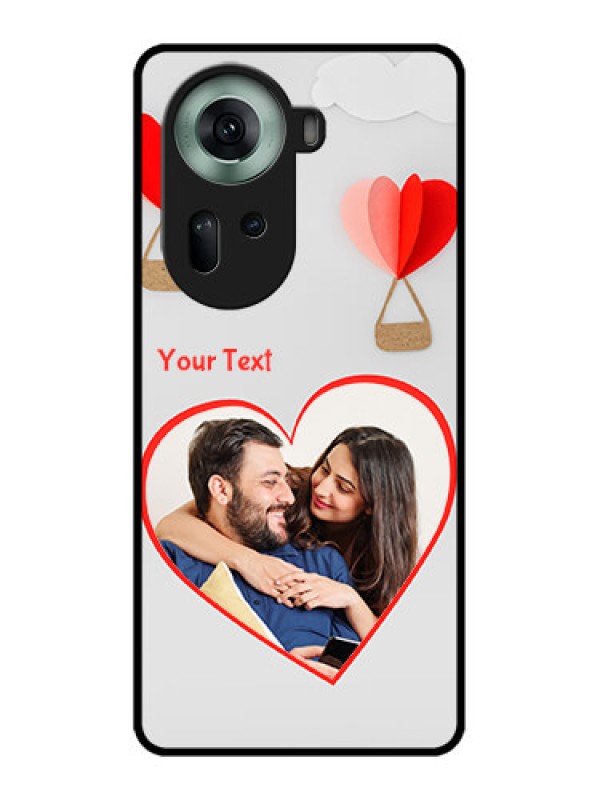 Custom Oppo Reno 11 5G Custom Glass Phone Case - Parachute Love Design