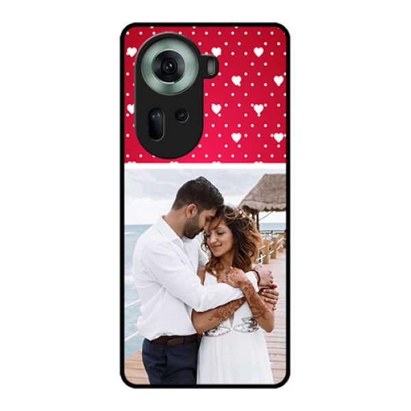 Oppo Reno 11 5G Custom Glass Phone Case - Hearts Mobile Case Design Oppo Reno 11 5G Custom Glass Phone Case - Hearts Mobile Case Design