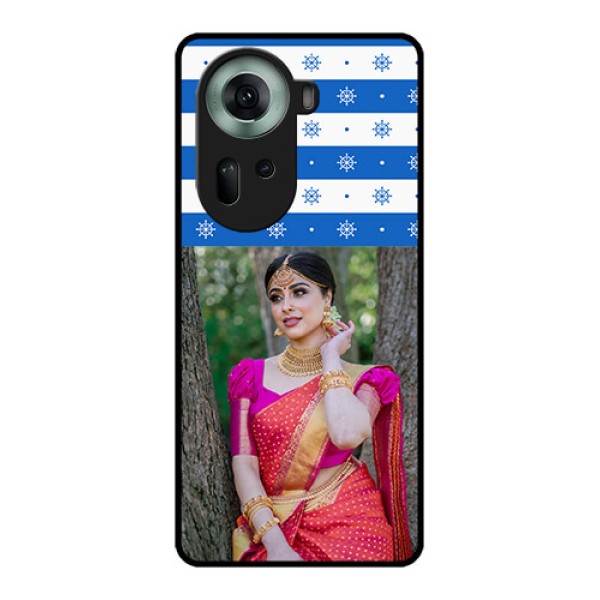 Oppo Reno 11 5G Custom Glass Phone Case - Snow Pattern Design