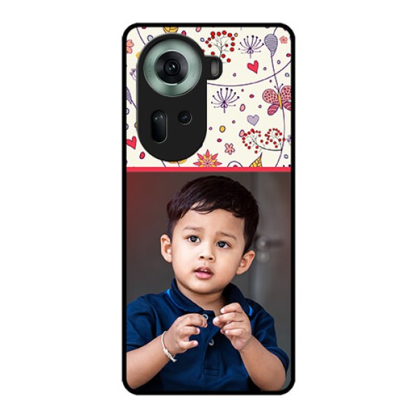 Oppo Reno 11 5G Custom Glass Phone Case - Premium Floral Design
