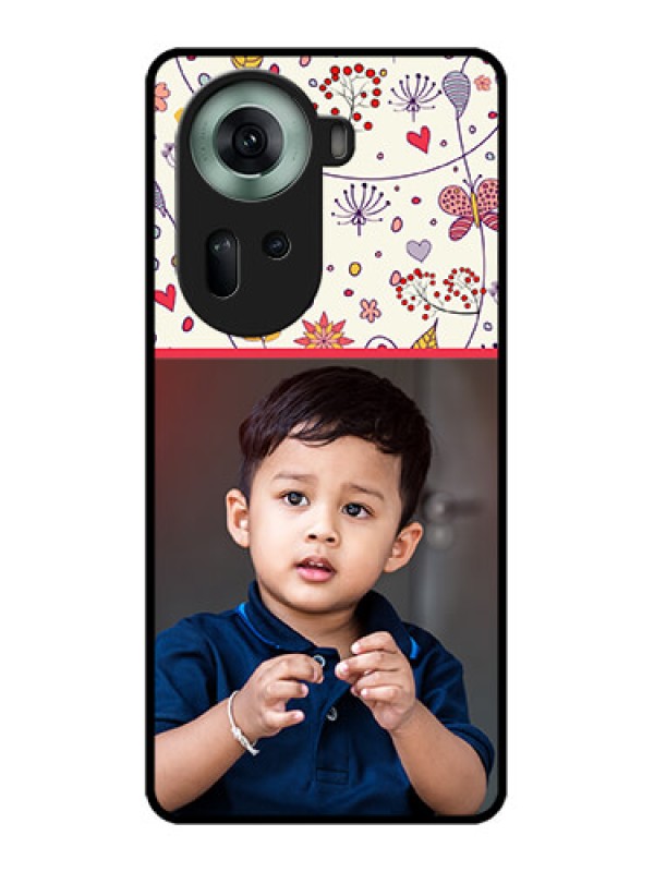 Custom Oppo Reno 11 5G Custom Glass Phone Case - Premium Floral Design