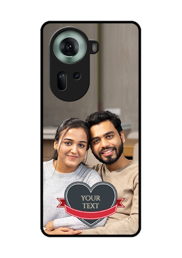 Oppo Reno 11 5G Custom Glass Phone Case - Just Married Couple Design