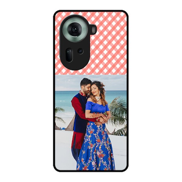 Oppo Reno 11 5G Custom Glass Phone Case - Pink Pattern Design