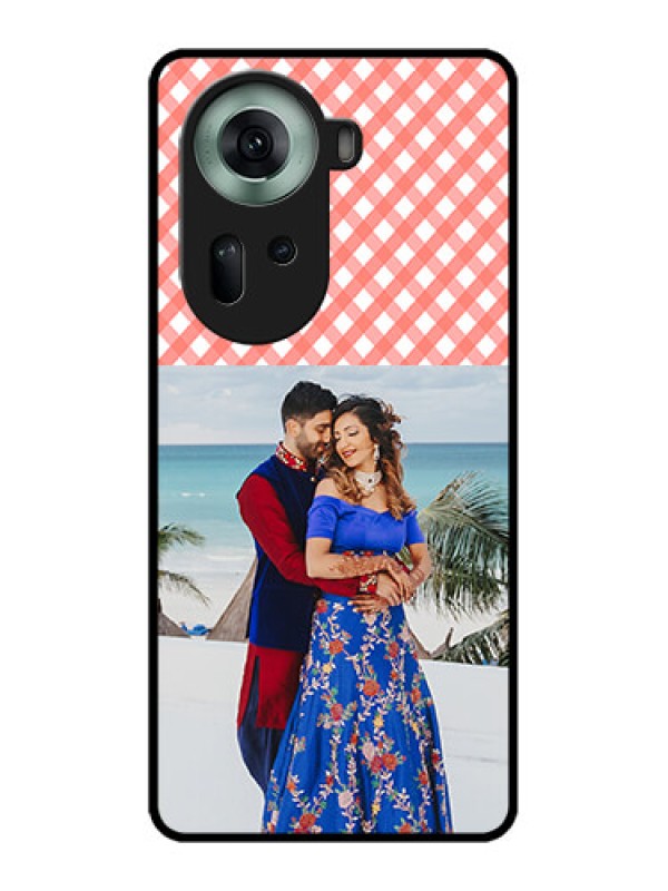 Custom Oppo Reno 11 5G Custom Glass Phone Case - Pink Pattern Design