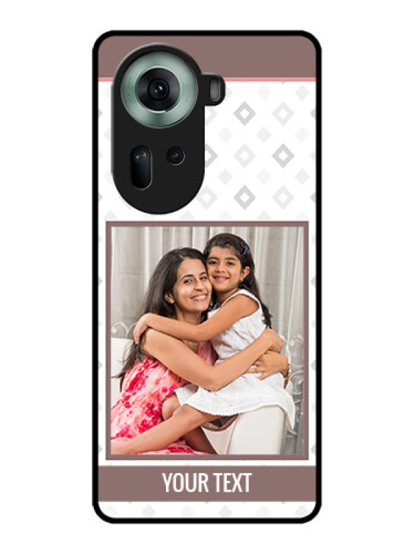 Custom Oppo Reno 11 5G Custom Glass Phone Case - Simple Diamond Design