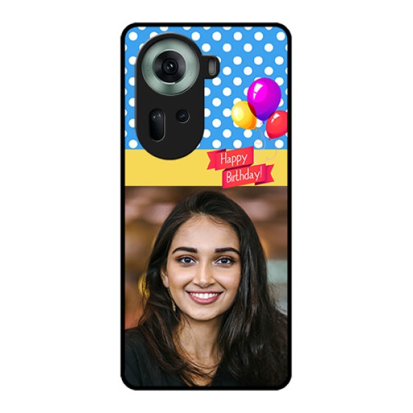 Oppo Reno 11 5G Custom Glass Phone Case - Happy Birthday Design