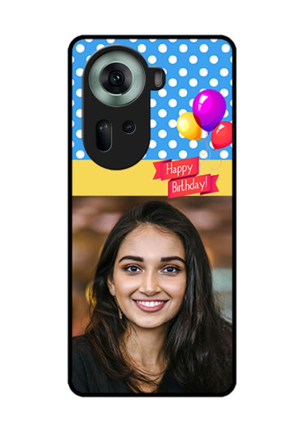Oppo Reno 11 5G Custom Glass Phone Case - Happy Birthday Design