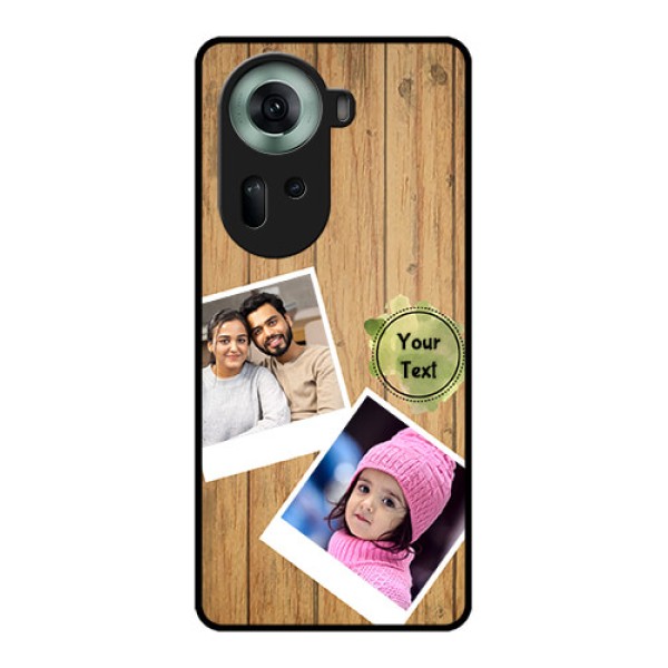 Oppo Reno 11 5G Custom Glass Phone Case - Wooden Texture Design