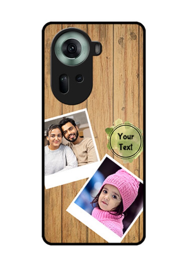 Oppo Reno 11 5G Custom Glass Phone Case - Wooden Texture Design