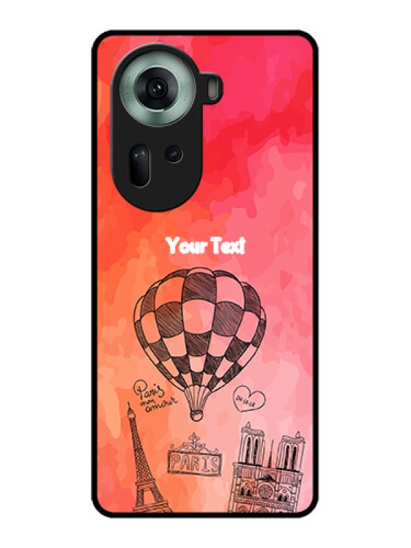 Custom Oppo Reno 11 5G Custom Glass Phone Case - Paris Theme Design