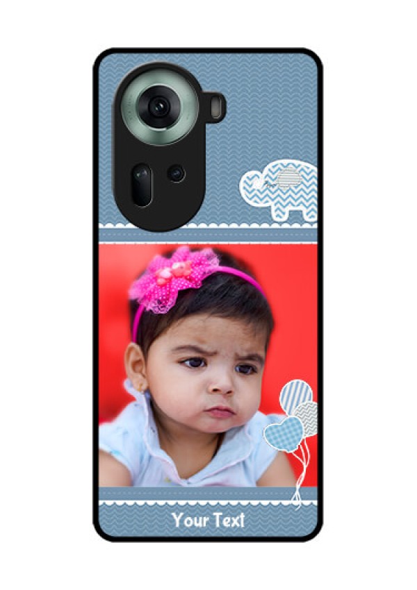 Oppo Reno 11 5G Custom Glass Phone Case - With Kids Pattern Design