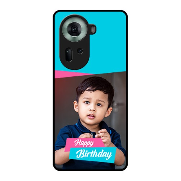 Oppo Reno 11 5G Custom Glass Phone Case - Image Holder With 2 Color Design