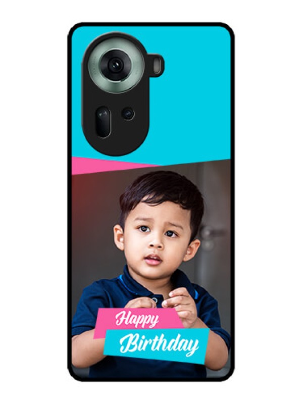 Custom Oppo Reno 11 5G Custom Glass Phone Case - Image Holder With 2 Color Design