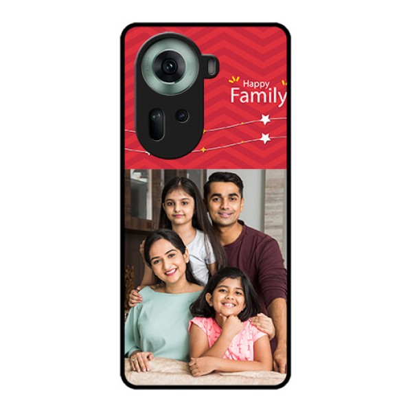 Oppo Reno 11 5G Custom Glass Phone Case - Happy Family Design
