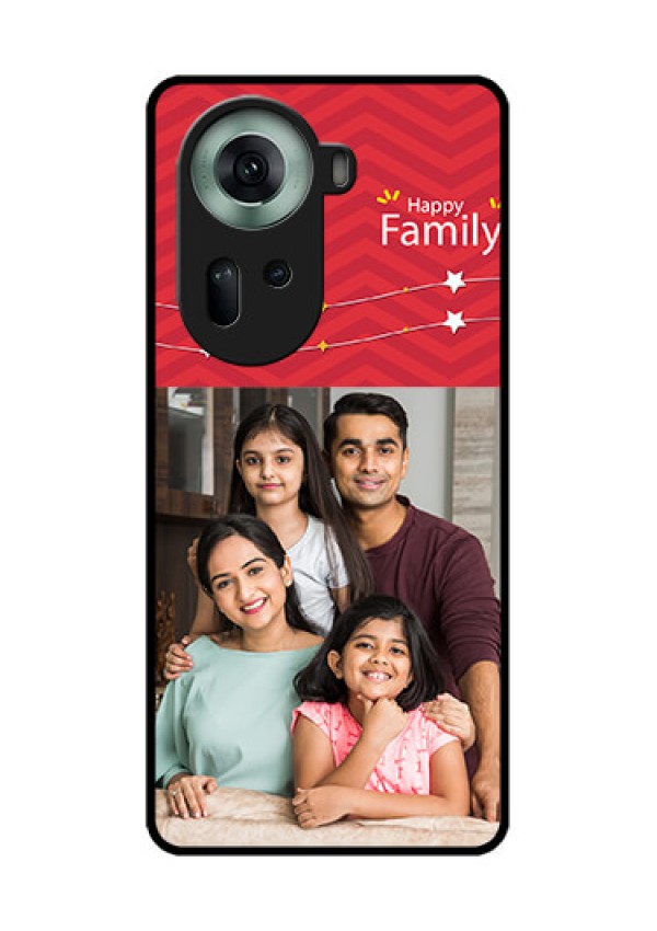 Oppo Reno 11 5G Custom Glass Phone Case - Happy Family Design