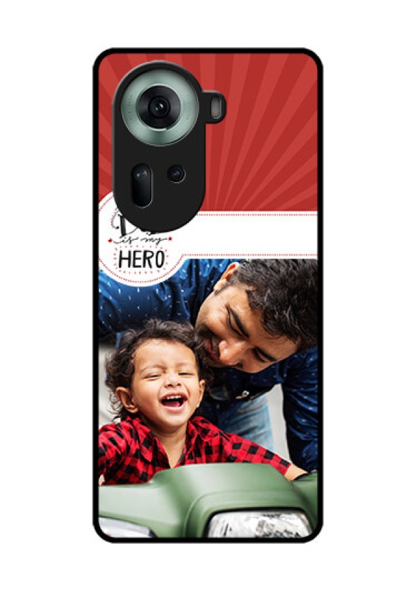 Oppo Reno 11 5G Custom Glass Phone Case - My Dad Hero Design