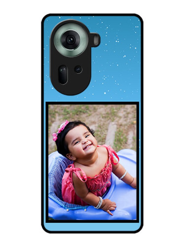 Custom Oppo Reno 11 5G Custom Glass Phone Case - Wave Pattern Colorful Design