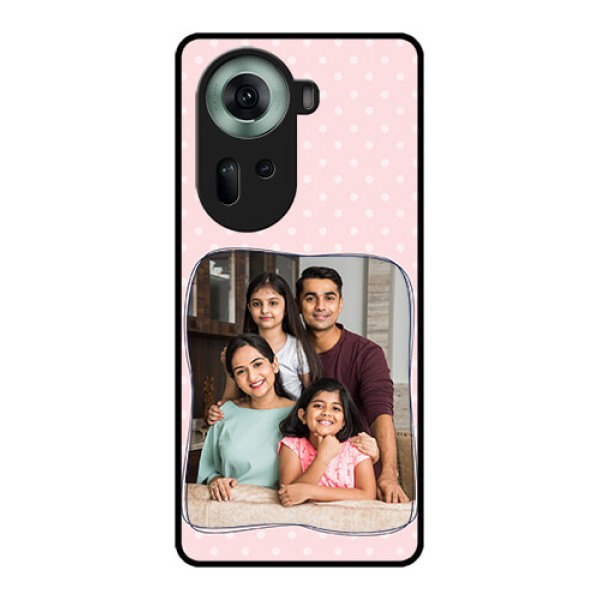 Oppo Reno 11 5G Custom Glass Phone Case - Family With Dots Design