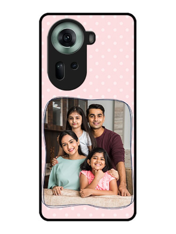 Custom Oppo Reno 11 5G Custom Glass Phone Case - Family With Dots Design