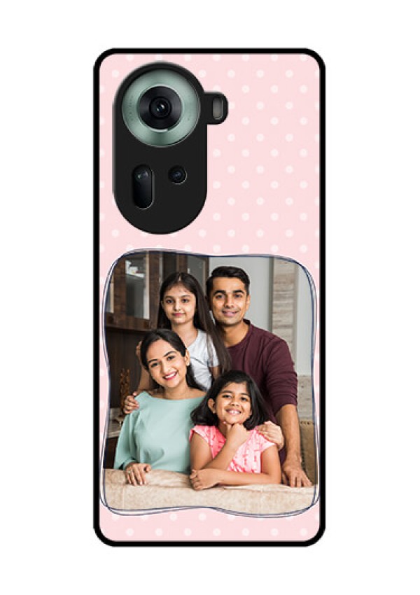 Oppo Reno 11 5G Custom Glass Phone Case - Family With Dots Design