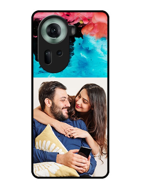 Custom Oppo Reno 11 5G Custom Glass Phone Case - Quote With Acrylic Painting Design