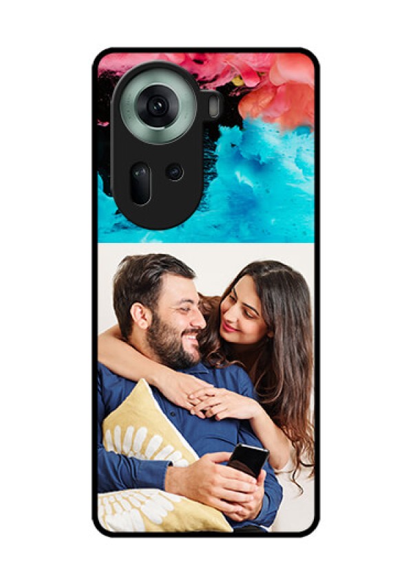 Oppo Reno 11 5G Custom Glass Phone Case - Quote With Acrylic Painting Design