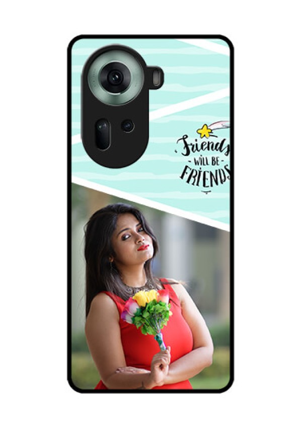 Oppo Reno 11 5G Custom Glass Phone Case - Friends Picture Icon Design