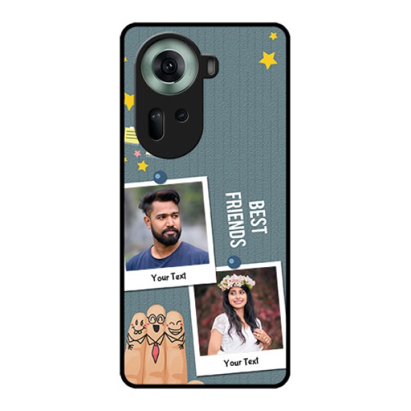 Oppo Reno 11 5G Custom Glass Phone Case - Sticky Frames And Friendship Design Oppo Reno 11 5G Custom Glass Phone Case - Sticky Frames And Friendship Design