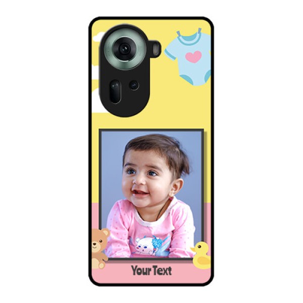 Oppo Reno 11 5G Custom Glass Phone Case - Kids 2 Color Design