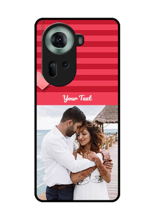 Oppo Reno 11 5G Custom Glass Phone Case - Valentines Day Design