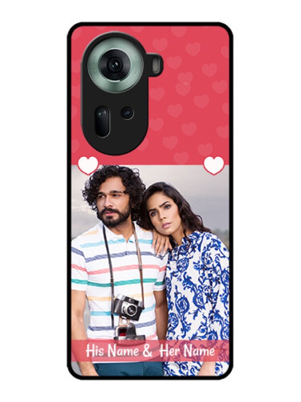 Custom Oppo Reno 11 5G Custom Glass Phone Case - Simple Love Design