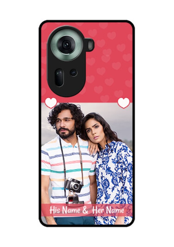 Oppo Reno 11 5G Custom Glass Phone Case - Simple Love Design